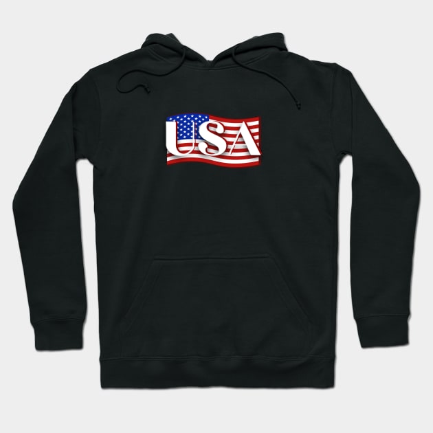 USA flag gift Hoodie by Whisky1111